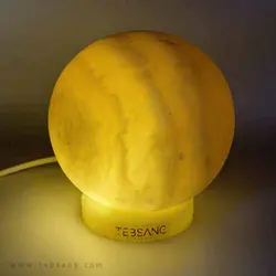 آباژور سنگ نمک طرح کره / کد ZC-1302 - طب سنگ