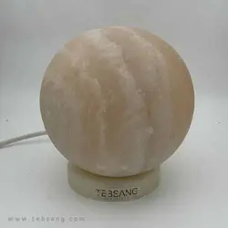 آباژور سنگ نمک طرح کره / کد ZC-1302 - طب سنگ