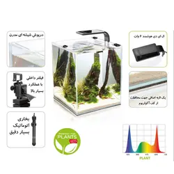 آکواریوم شریمپ با تجهیزات و پایه آکوااِل لهستان مدل 30 لیتری