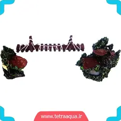 پلی استر پل چوبی 3 تیکه بزرگ آکواریوم زیبا و شیک