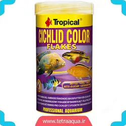غذای پولکی رنگدانه ماهی سیچیلاید مدل - CICHLID-COLOR برند تروپیکال
