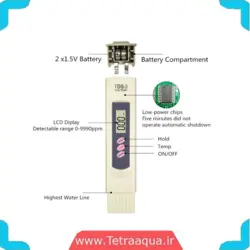 سختی سنج آب آکواریوم TDS-3