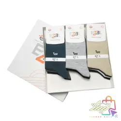 پک جوراب مردانه نانو با الیاف نخ پنبه ترکیه برند EZEL در 6 طرح متفاوت