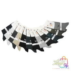 پک جوراب مردانه نانو با الیاف نخ پنبه ترکیه برند EZEL در 6 طرح متفاوت