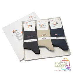 پک جوراب مردانه نانو با الیاف نخ پنبه ترکیه برند EZEL در 6 طرح متفاوت