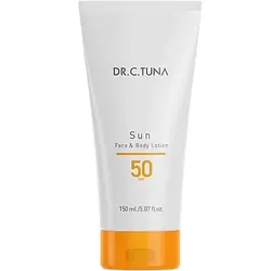 لوسیون ضد آفتاب صورت و بدن SPF50 دکتر سی تونا فارماسی 150میل