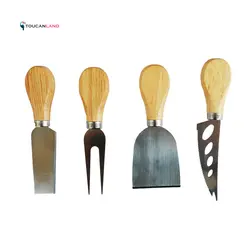 ست کارد و ابزار صبحانه خوری 4 عددی دسته چوب راش