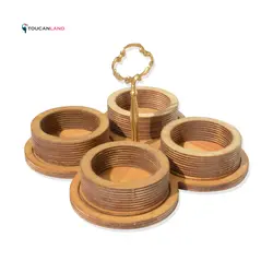 اردوخوری 4 خانه هولدر دار چوبی پلی وود در 4 طرح