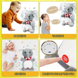 عروسک فیل موزیکال سخنگو - اسباب بازی توی نت