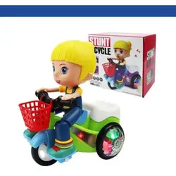 موتورسوار تک چرخ زن موزیکال اسباب بازی دارای رقص نور - اسباب بازی توی نت