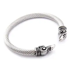 دستبند Vikings مدل دو سر کلاغ فنری