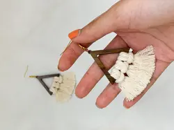 گوشواره چوبى مكرومه