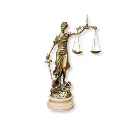 قیمت و خرید تندیس فرشته عدالت برنجی با پایه سنگی | فروشگاه وکلا