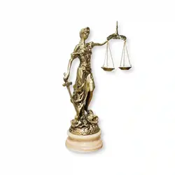 قیمت و خرید تندیس فرشته عدالت برنجی با پایه سنگی | فروشگاه وکلا