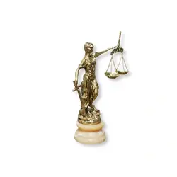 قیمت و خرید تندیس فرشته عدالت برنجی با پایه سنگی | فروشگاه وکلا