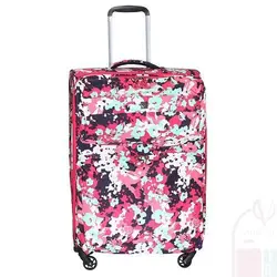 چمدان طرح دار صورتی برند جنوا