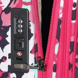 چمدان طرح دار صورتی برند جنوا