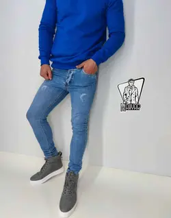 شلوار جین آبی زاپ دار کد 919 در مجموعه اینترنتی ونوس مد