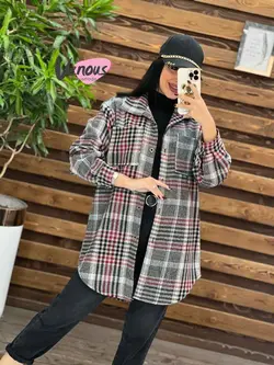 شکت چهارخونه جلودکمه کد 2046 شیک و جذاب در مجموعه ونوس مد