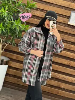 شکت چهارخونه جلودکمه کد 2046 شیک و جذاب در مجموعه ونوس مد