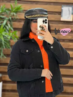 خرید اینترنتی کت جین کوتاه ذغالی کد 2059 در فروشگاه ونوس مد