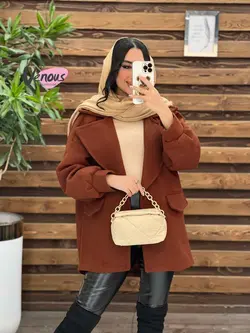 خرید اینترنتی پالتو فوتر آستین پفی کد 2070 فروشگاه ونوس مد