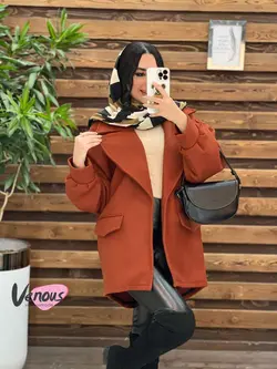 خرید اینترنتی پالتو فوتر آستین پفی کد 2070 فروشگاه ونوس مد