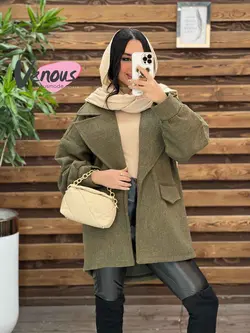 خرید اینترنتی پالتو فوتر آستین پفی کد 2070 فروشگاه ونوس مد