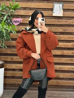 خرید اینترنتی پالتو فوتر آستین پفی کد 2070 فروشگاه ونوس مد