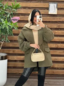 خرید اینترنتی پالتو فوتر آستین پفی کد 2070 فروشگاه ونوس مد