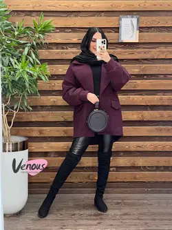 خرید اینترنتی پالتو فوتر آستین پفی کد 2070 فروشگاه ونوس مد