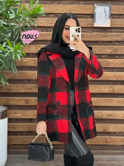 خرید اینترنتی کت چهارخونه شش دکمه کد 2077 فروشگاه ونوس مد