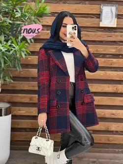 خرید اینترنتی کت چهارخونه شش دکمه کد 2077 فروشگاه ونوس مد