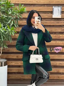 خرید اینترنتی کت چهارخونه شش دکمه کد 2077 فروشگاه ونوس مد