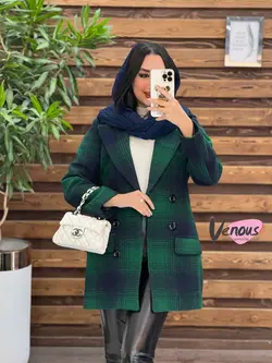 خرید اینترنتی کت چهارخونه شش دکمه کد 2077 فروشگاه ونوس مد