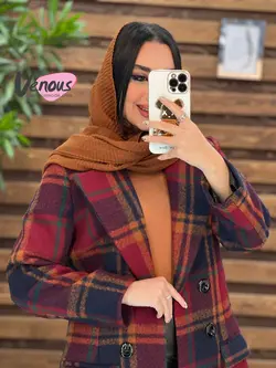 خرید اینترنتی کت چهارخونه شش دکمه کد 2077 فروشگاه ونوس مد