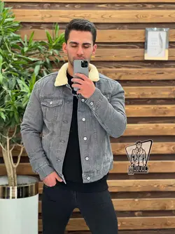 کاپشن جین خزدار طوسی کد 934 اسپرت در فروشگاه انلاین ونوس مد