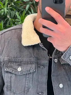 کاپشن جین خزدار طوسی کد 934 اسپرت در فروشگاه انلاین ونوس مد