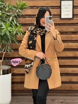 پالتو کتی فوتر چهاردکمه کد 2132 شیک و خاص در مجموعه ونوس مد