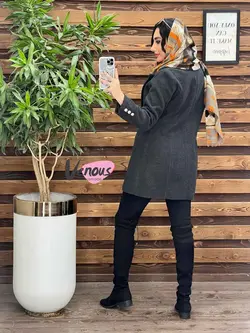 پالتو کتی فوتر چهاردکمه کد 2132 شیک و خاص در مجموعه ونوس مد