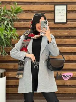 پالتو کتی فوتر چهاردکمه کد 2132 شیک و خاص در مجموعه ونوس مد