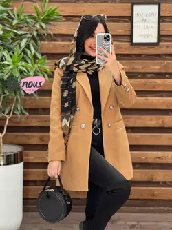 پالتو کتی فوتر چهاردکمه کد 2132 شیک و خاص در مجموعه ونوس مد