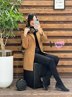 پالتو کتی فوتر چهاردکمه کد 2132 شیک و خاص در مجموعه ونوس مد