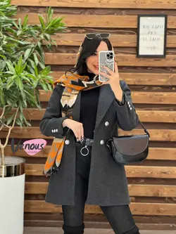 پالتو کتی فوتر چهاردکمه کد 2132 شیک و خاص در مجموعه ونوس مد