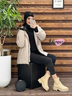 کاپشن سیلیکونی آستین زیپ کد 2151 شیک وخاص در مجموعه ونوس مد