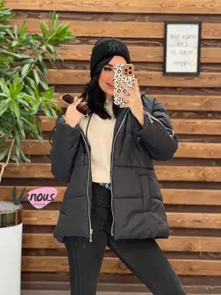 کاپشن سیلیکونی آستین زیپ کد 2151 شیک وخاص در مجموعه ونوس مد