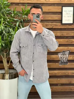 پیراهن مخمل کبریتی مردانه کد 944 شیک و راحت درمجموعه ونوس مد