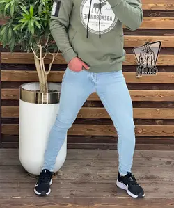 شلوار جین آبی روشن دمپازیپ کد 947 در مجموعه اینترنتی ونوس مد