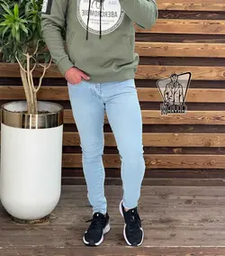 شلوار جین آبی روشن دمپازیپ کد 947 در مجموعه اینترنتی ونوس مد