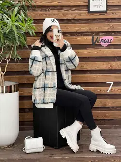 خرید اینترنتی کاپشن تدی طرحدار پایین کش کد 2191 در ونوس مد